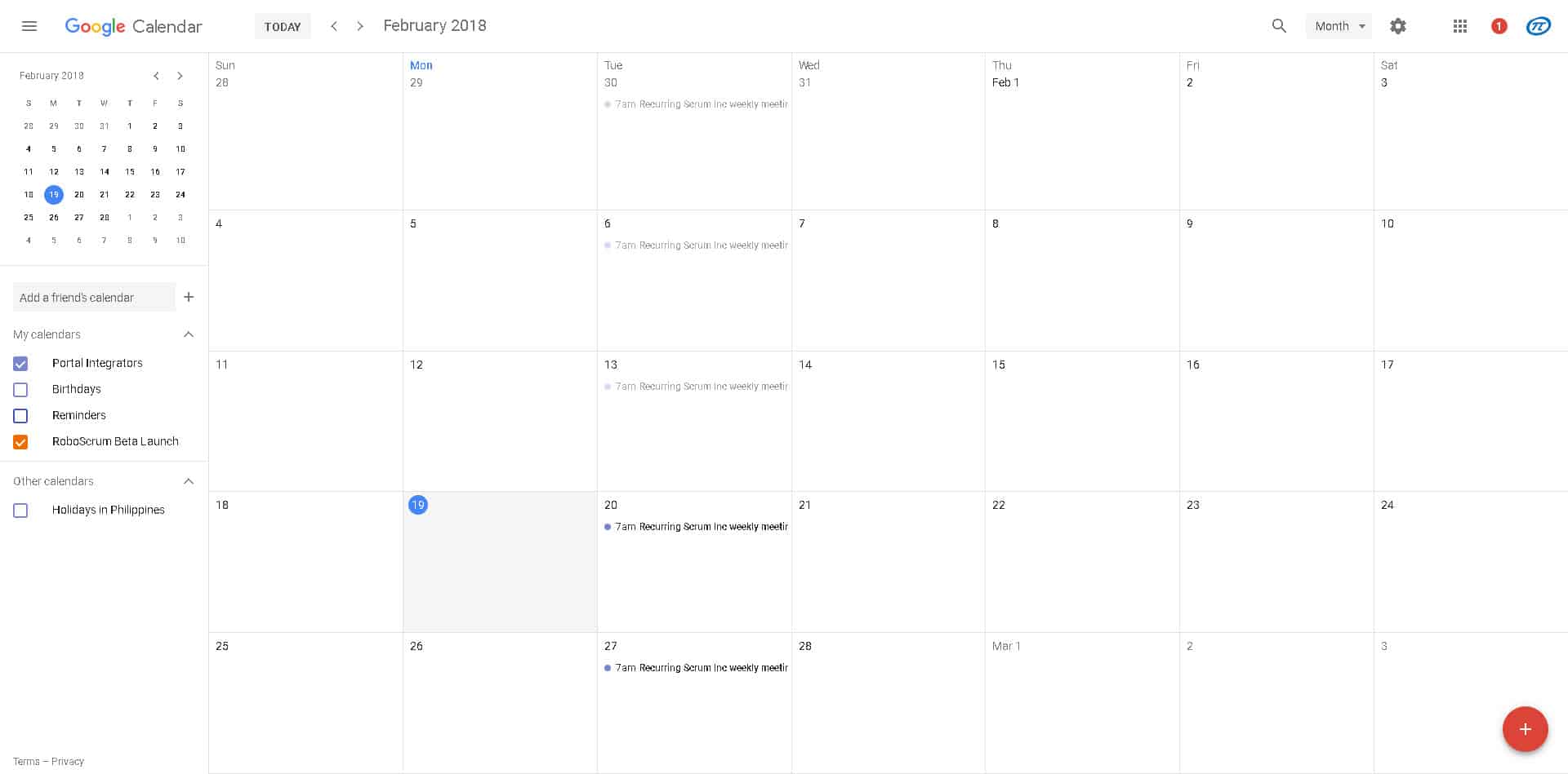 Once you are set. You can now view your Calendar. You would notice that ...